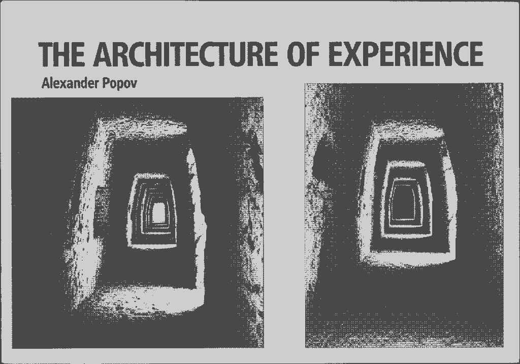 Cover of The Architecture of Experience first edition.